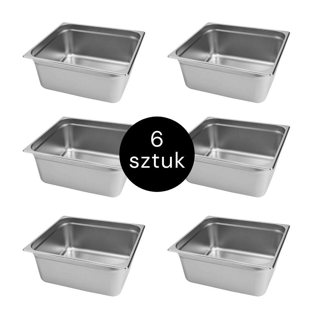 Mega-M GN 2/3 bacinella gastronomica inox 15 cm 6 pz