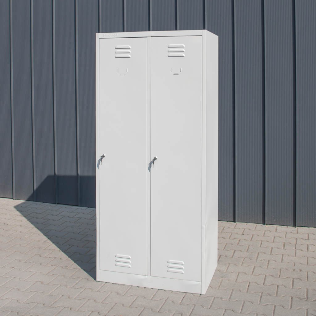 Mega-M S-80 Armadietto Spogliatoio 2 Ante Grigio Acciaio