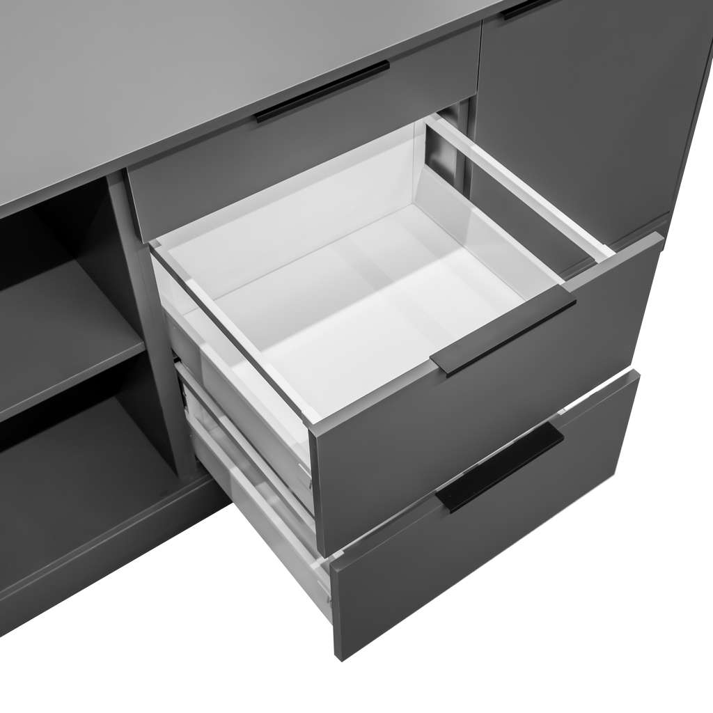 Mega-M Mobile Portamacchina Caffè 184 cm Antracite Ruote