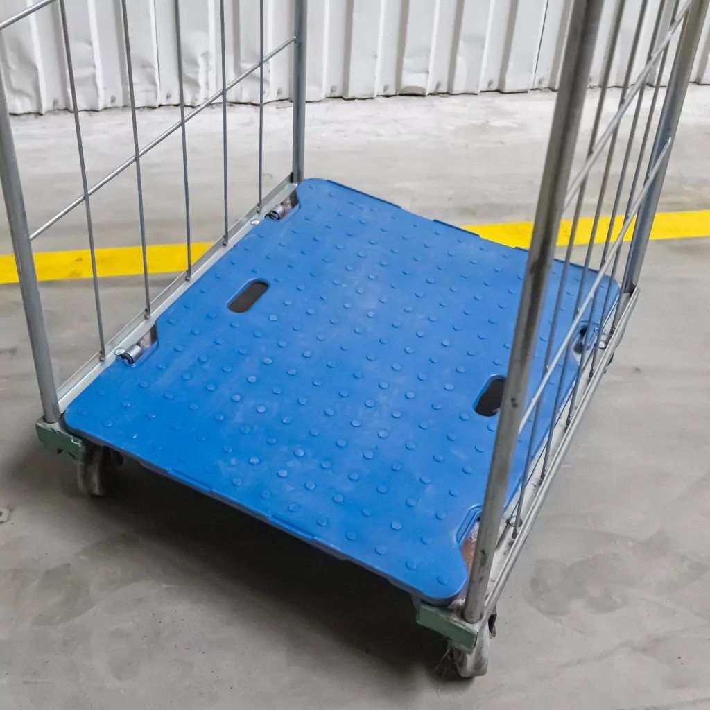 MegaMarket Rollcontainer blu carrello a rete portata 500 kg