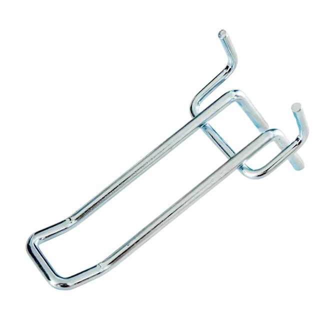 Euro Perforato L-10 cm gancio doppio espositore 10 cm zincato
