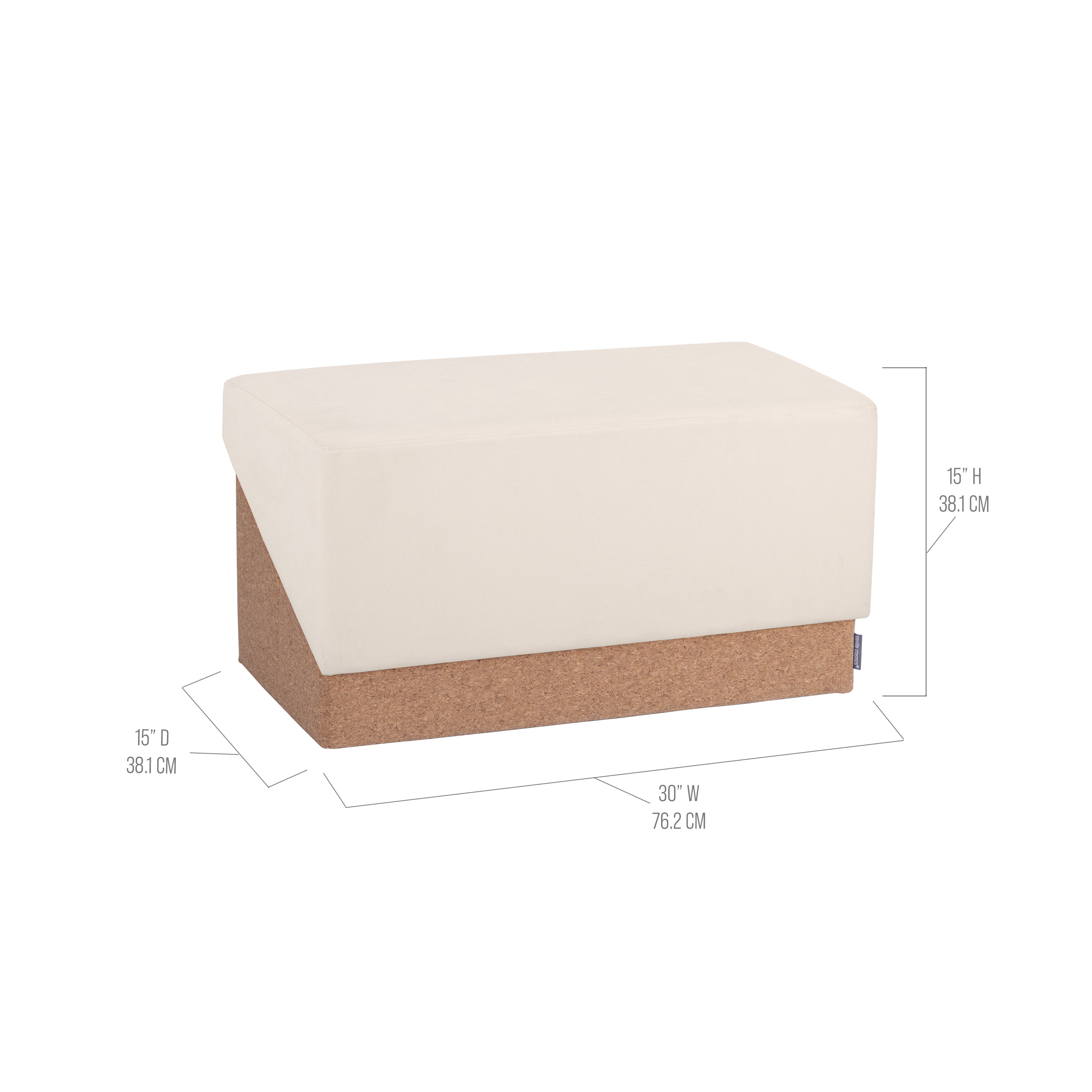 Seville Classics Vineyard baule sughero crema 76 cm