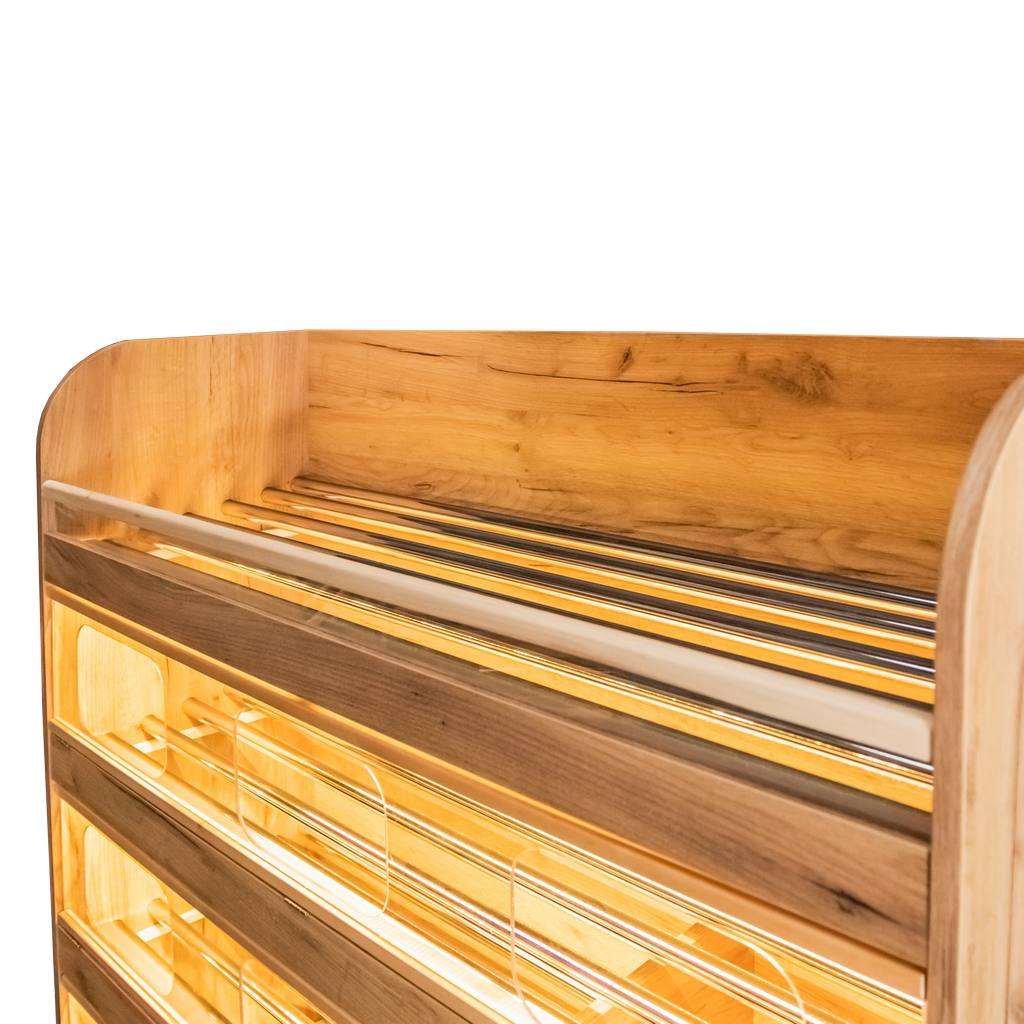 Mega-M Scaffale pane 180x125 cm LED rovere kraft