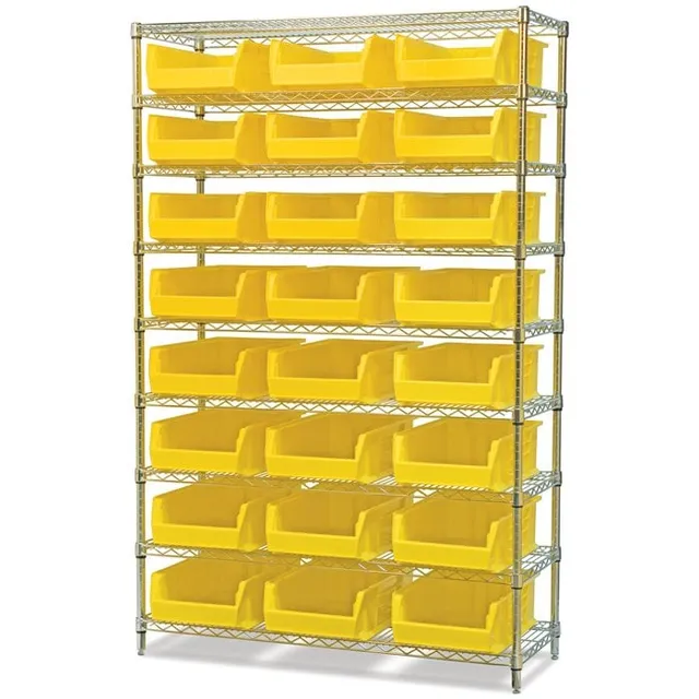 Akro-Mils AWS184830280 Scaffale Filo 9 Ripiani con 24 Box