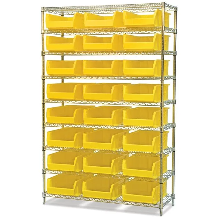 Akro-Mils AWS184830280 Scaffale Filo 9 Ripiani con 24 Box