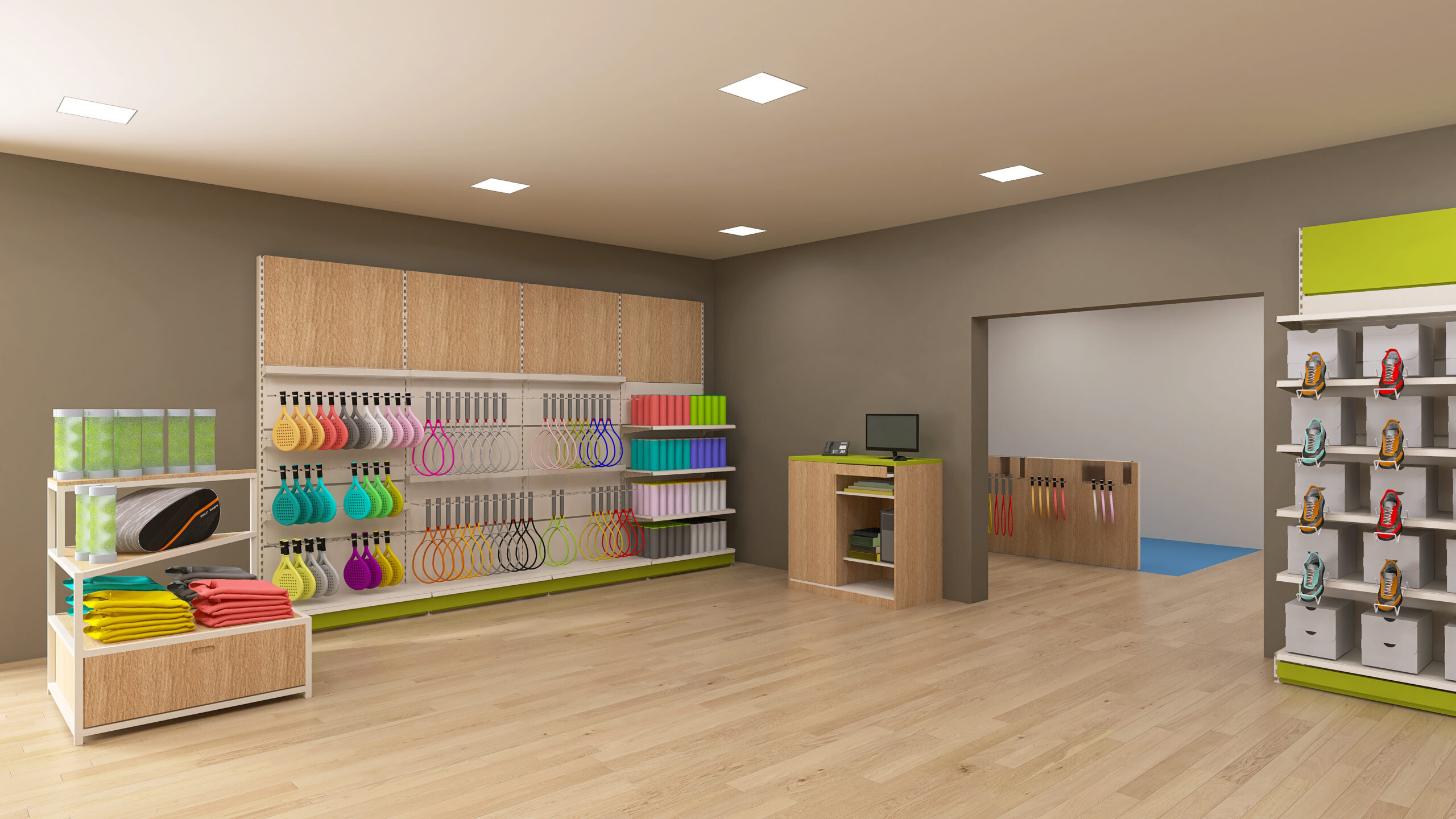 Design89 arredo negozio articoli sportivi