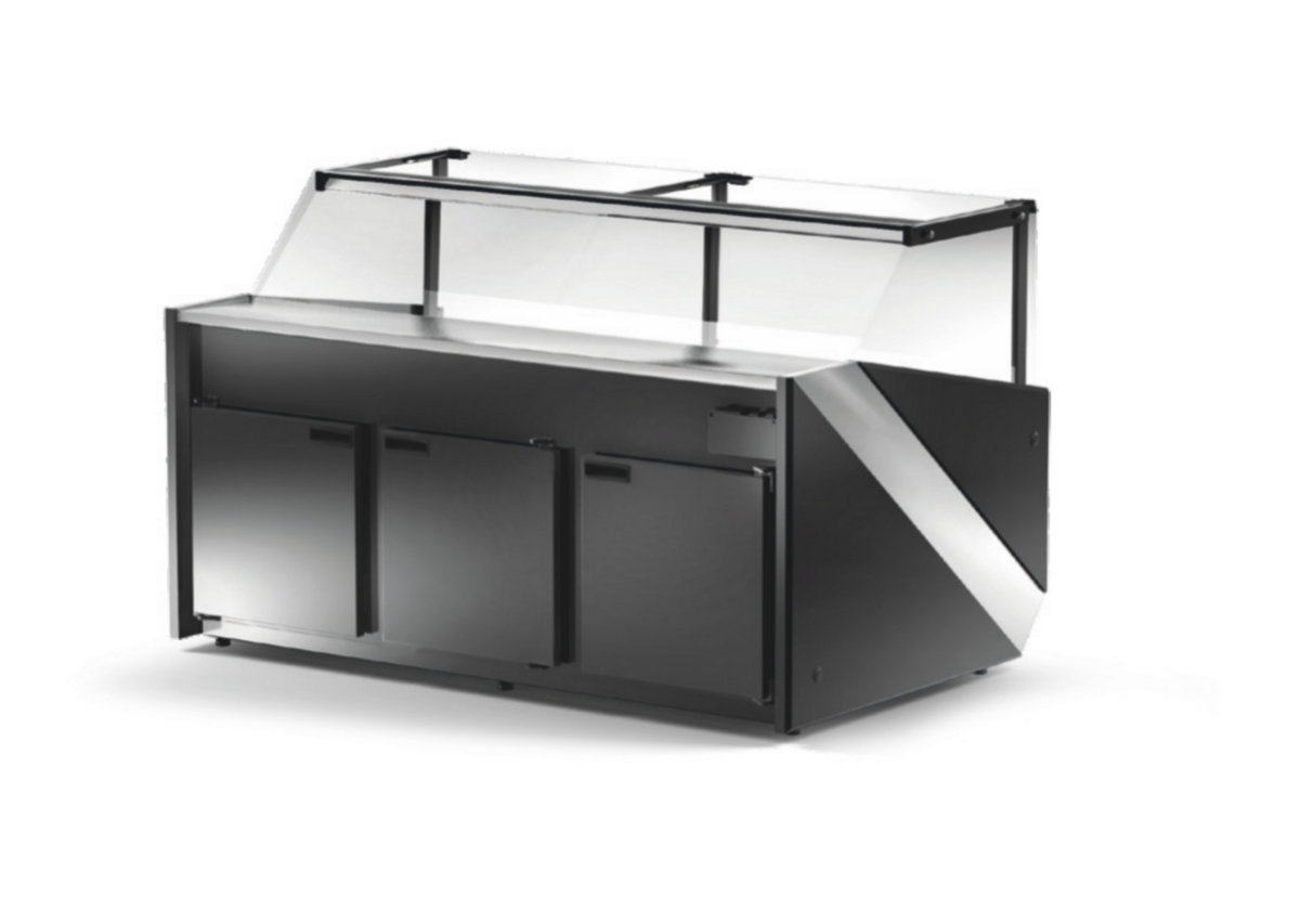 Rapa L-X 135/120 Banco Frigo Carne Vetro Dritto 135 cm