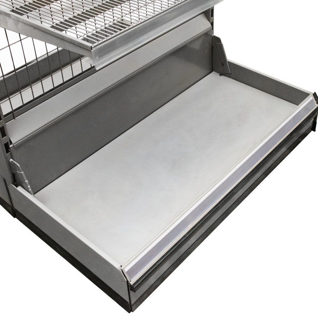 Wire-C scaffale negozio bifacciale 183 cm 4 ripiani