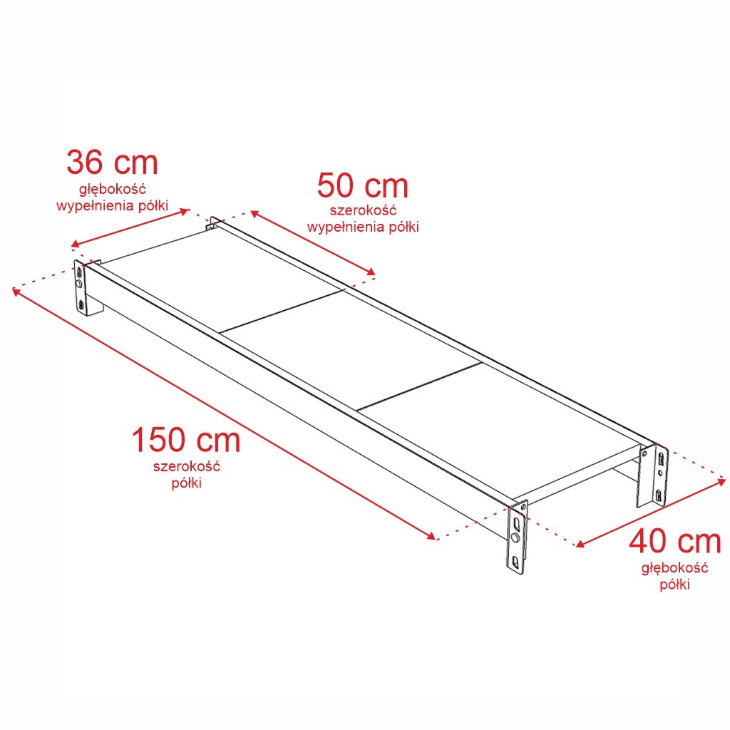 Mega-M Fortis scaffale metallo 4 ripiani H240 167x40 base
