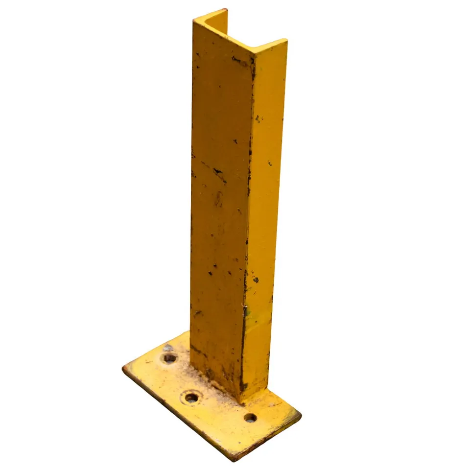 Staffa a C Paracolpi Legno H 50 cm Acciaio Gialla
