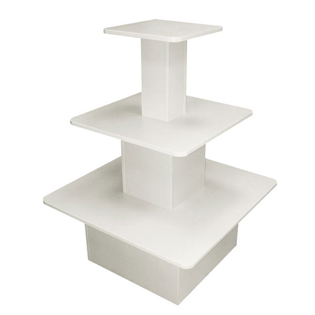 Agosistem Tavolo Espositivo Multilivello 90x90 H120 cm 3 Piani