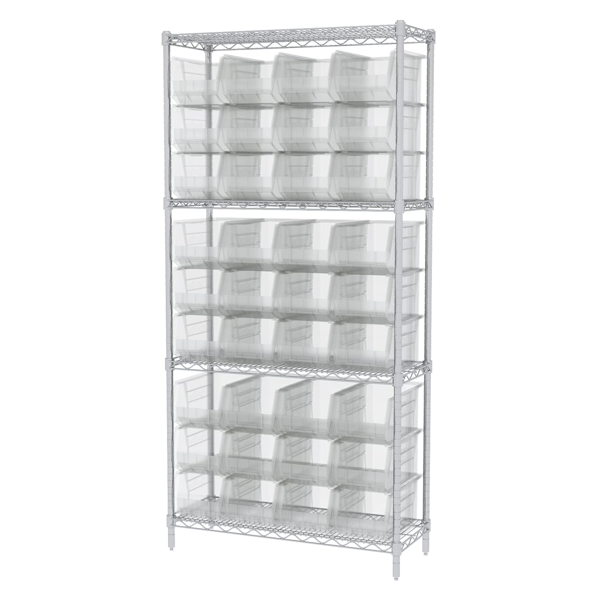 Akro-Mils AWS143630240 scaffale filo 4 ripiani 36 box
