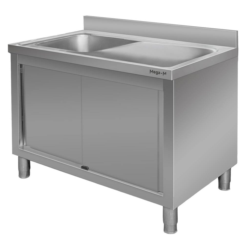 Mega-M 120x70x85 lavello gastronomico inox vasca sinistra
