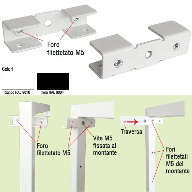 Agosistem UP&DOWN Giunto Doppio traversa 25x25 mm