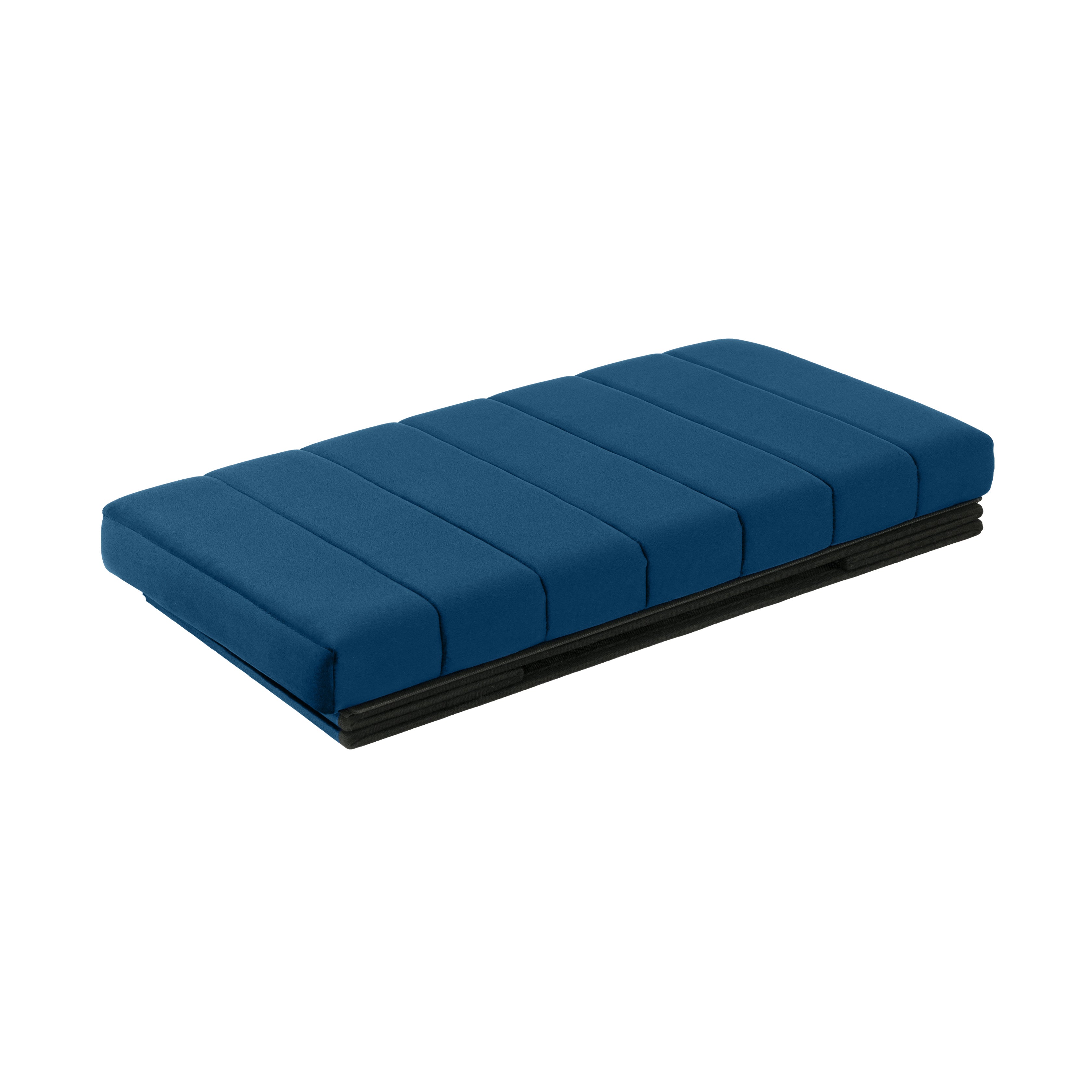 Seville Classics baule contenitore velluto blu 76 cm pieghevole