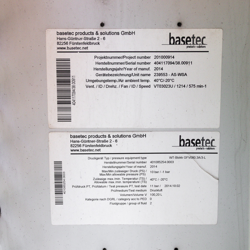 Basetec WT-Blokk GFV080.3A/3-L Condensatore 3 Ventole