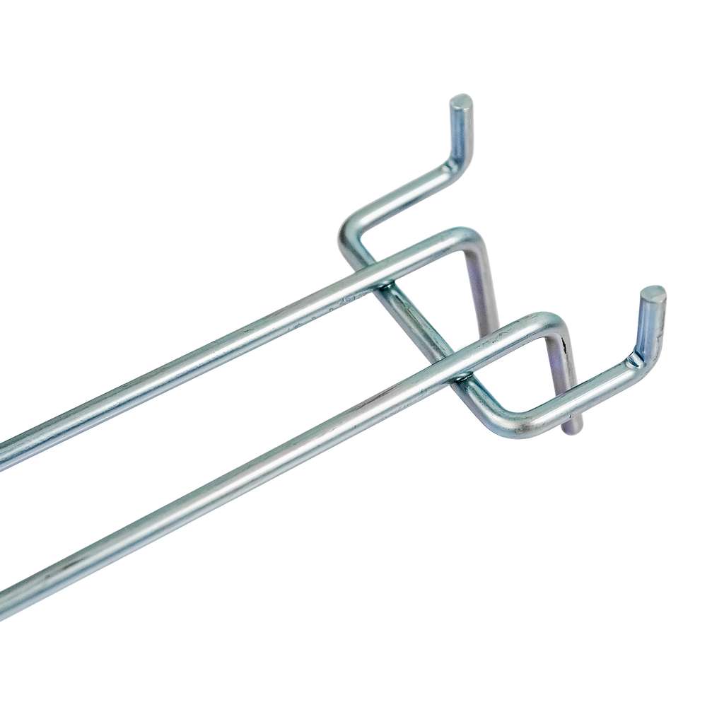 Mega-M Gancio Doppio 25 cm Foro Euro Zincato 4 mm