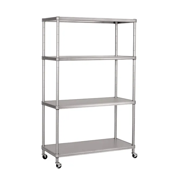 Seville Classics HOME SHE15395B Scaffale 4 Ripiani Platino