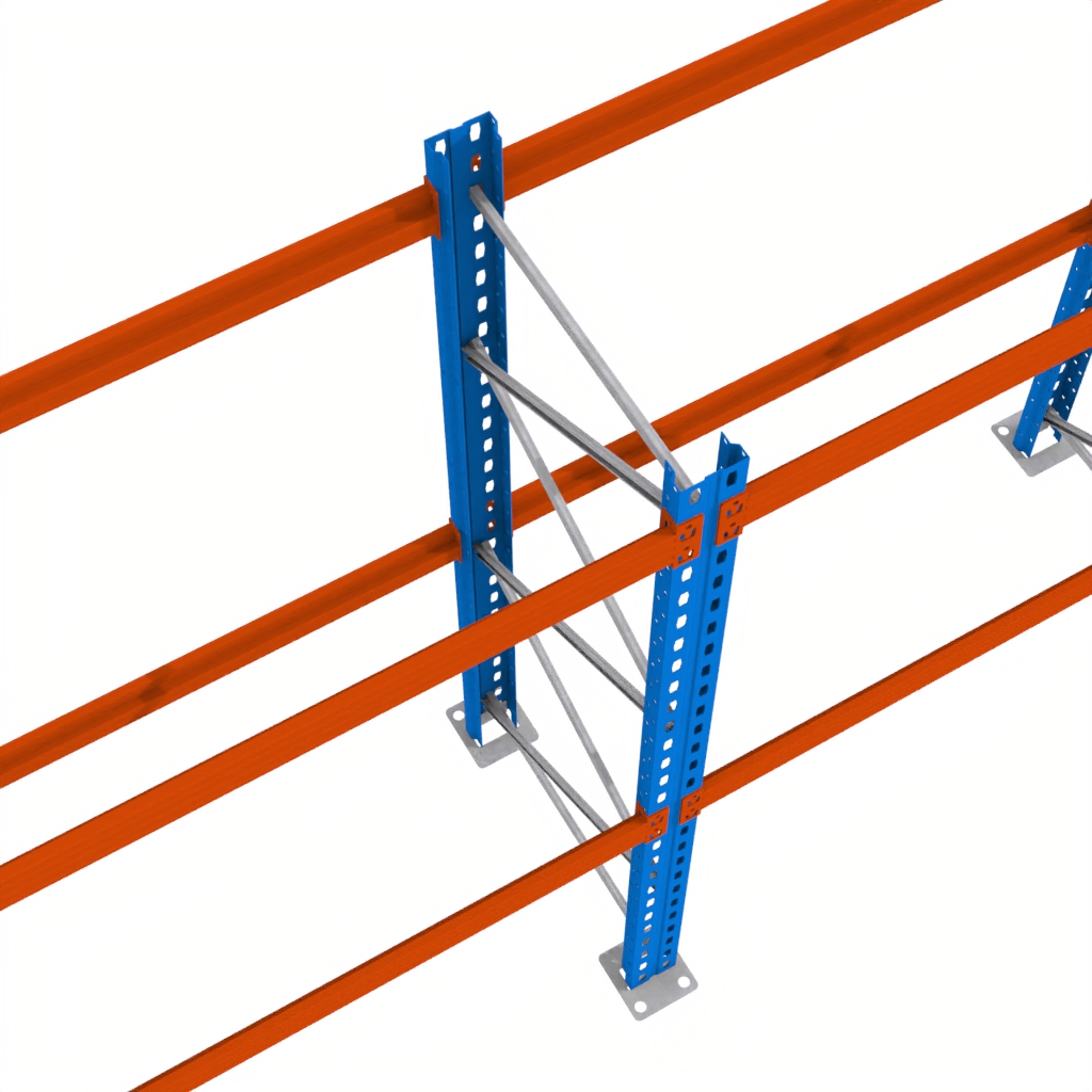 Mega-M XR H-300 L-286 G-80 scaffale magazzino 3 ripiani 500 kg base