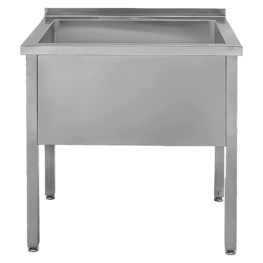 Mega-M Lavatoio Inox 1 Vasca Saldato 80x70x85cm