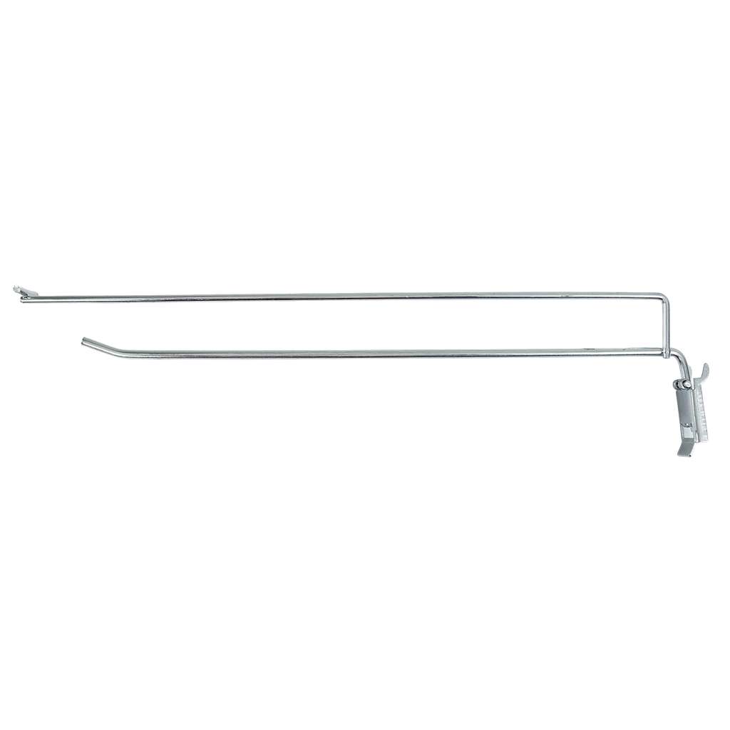 Gancio Euro 40 cm per pannello forato zincato portaprezzo