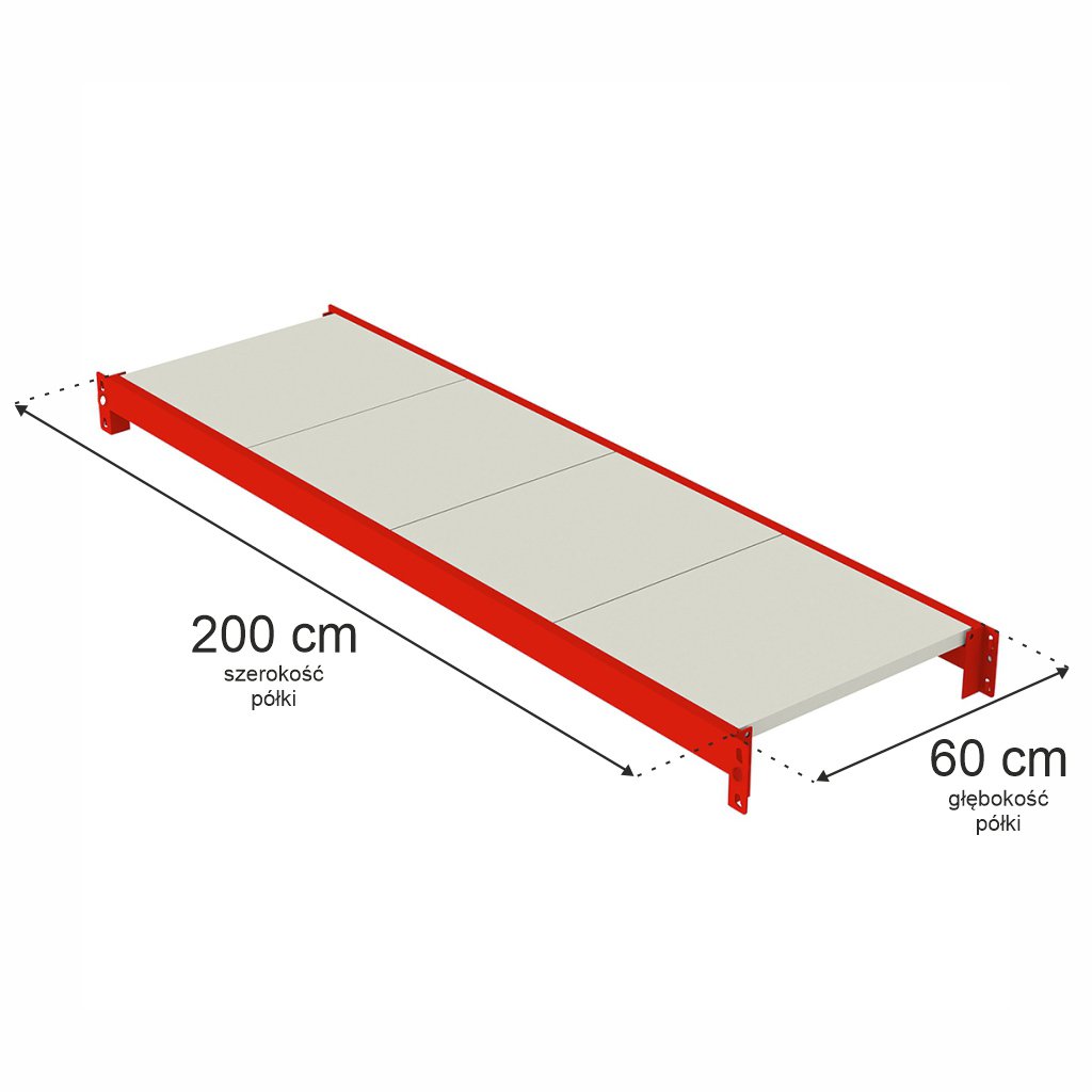 Mega-M Fortis ripiano scaffale 200x60 cm portata 350 kg