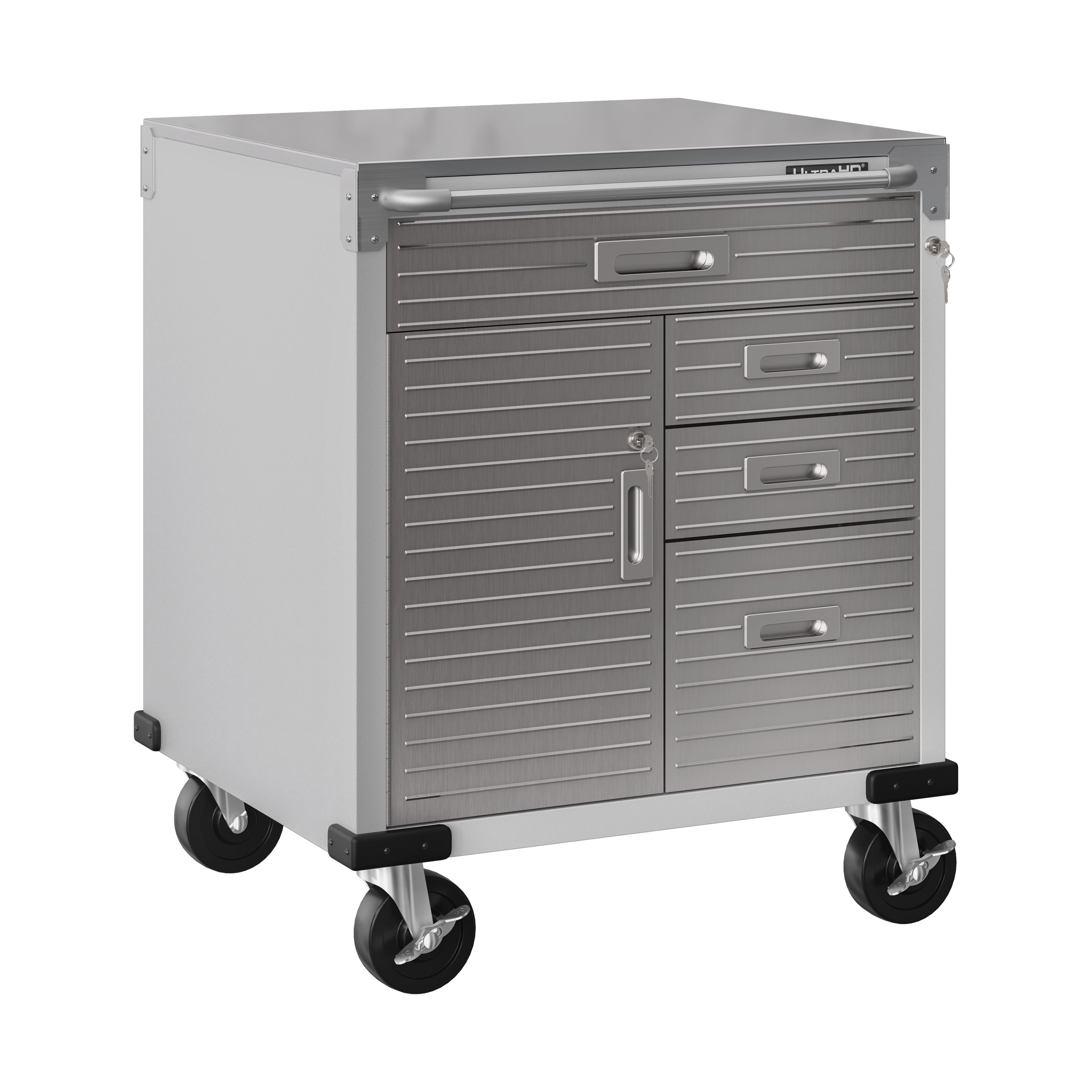 Seville Classics UltraHD mobile officina acciaio 4 cassetti 71 cm